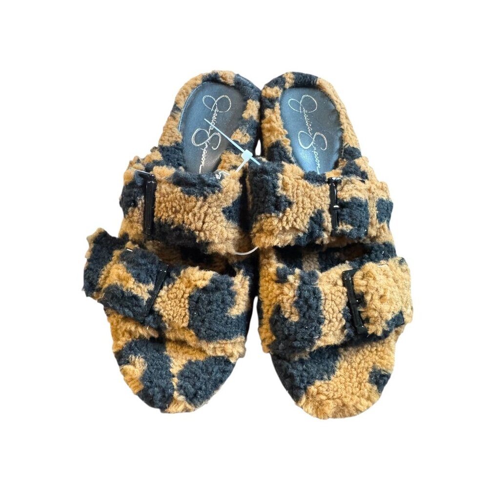 Jessica Simpson Women's Cyriss Clogs‎ Cheetah Fur Platform 8.5 NWOT